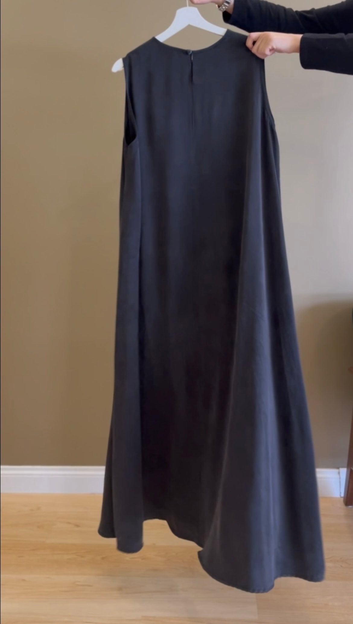 Antrasit Kupra İpek Elbise