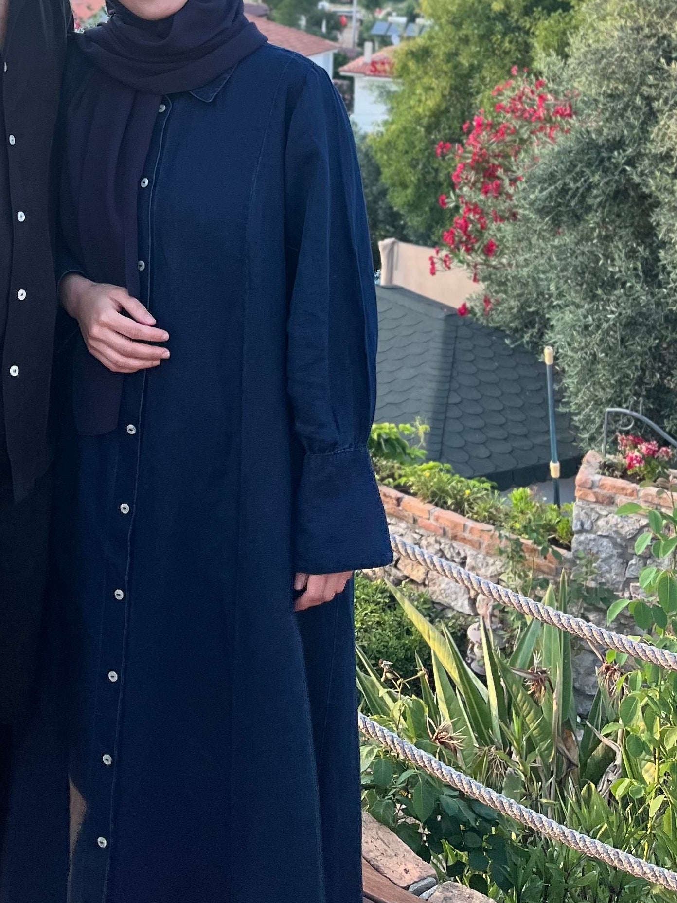 Keten Denim Elbise