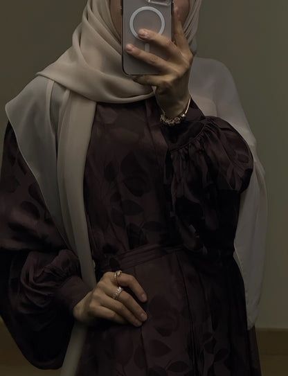 Kahve Balon Kol Abaya